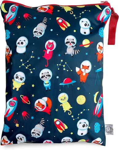 Washable and Reusable Wet Bag Diaper Bag Water Resistant Swimming Bag Travel Toiletries Pouch Bears Cats Zippered 12.6'' x 16.5'' in Saudi Arabia
