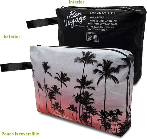 Wet Bag for Swimsuit - Small Waterproof Reversable Dry Bags with Zipper, Diaper Bag Organizing Pouches for Travel Essentials, Toiletries, Beach, Wet Clothes & Wipes, Swimming, Accessories - 8x6.5x1 in Saudi Arabia