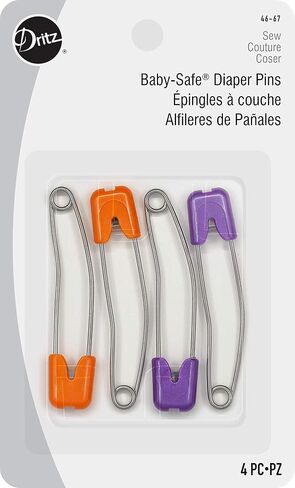 Dritz Baby-Safe, 3-Pack Diaper Pins, Bright Assorted 12 in Saudi Arabia