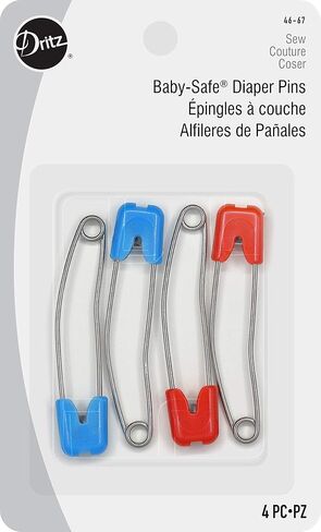 Dritz Baby-Safe, 3-Pack Diaper Pins, Bright Assorted 12 in Saudi Arabia