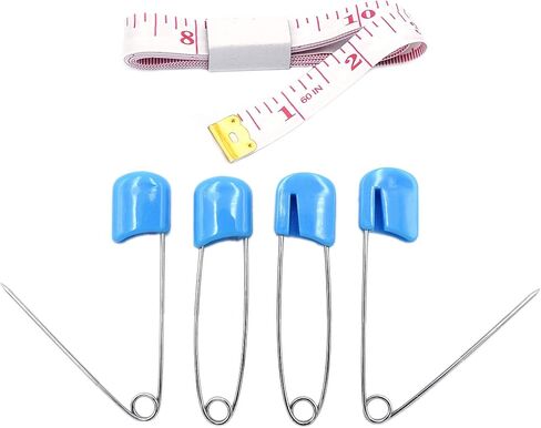 Diaper Pins, Blue Color Nappy Safety Pins Hold Clip Locking Cloth, Pack of 50 by Firefly in Saudi Arabia