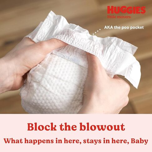 Huggies Little Movers Baby Diapers, Size 6 (35+ lbs), 96 Ct in Saudi Arabia