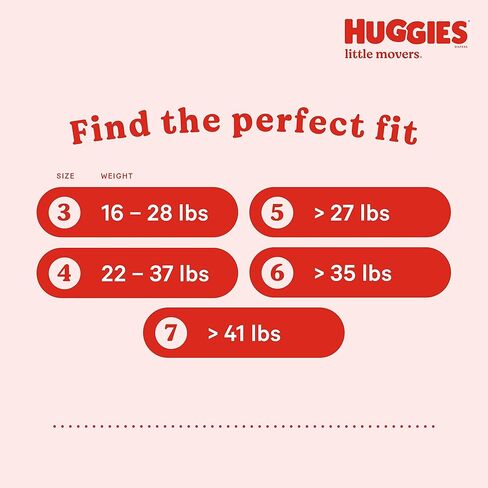 Huggies Little Movers Baby Diapers, Size 6 (35+ lbs), 96 Ct in Saudi Arabia