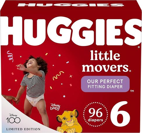 Huggies Little Movers Baby Diapers, Size 6 (35+ lbs), 96 Ct in Saudi Arabia
