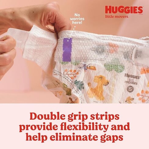Huggies Little Movers Baby Diapers, Size 6 (35+ lbs), 96 Ct in Saudi Arabia