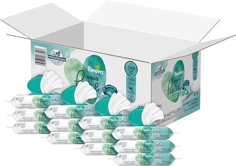 Pampers Aqua Pure Sensitive Baby Wipes 12X Pop-Top 672 Count in Saudi Arabia
