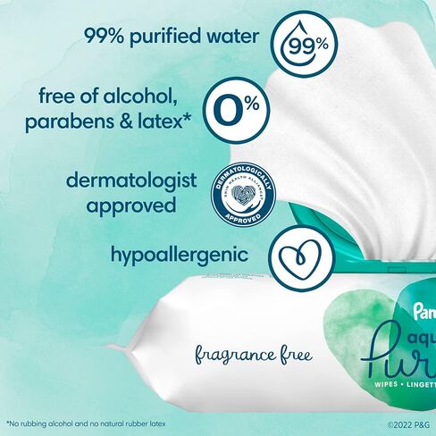 Pampers Aqua Pure Sensitive Baby Wipes 12X Pop-Top 672 Count in Saudi Arabia