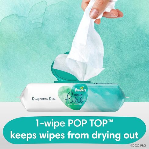 Pampers Aqua Pure Sensitive Baby Wipes 12X Pop-Top 672 Count in Saudi Arabia