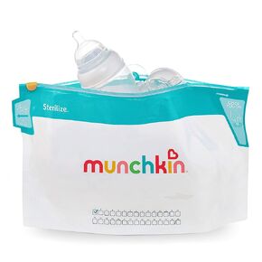 Munchkin Sterilize Microwave Steam Bags 6 Pack, Arm & Hammer Pacifier Wipes 2 Pack 72 Count