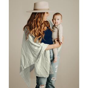 غطاء رضاعة Indi by Kishu Baby GOTS من الموسلين العضوي للأمهات المرضعات - وشاح وشال للرضاعة معتمد من التجارة العادلة (حكيم) in Kuwait