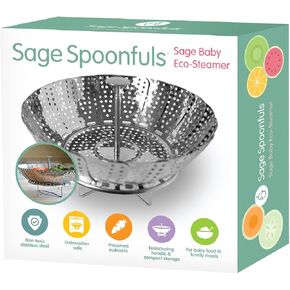 Sage Spoonfuls Baby Food Maker, Processor and Immersion Blender with Dishwasher-Safe Stainless Steel Attachments for Meal Prep & Baby-Led Weaning, White in Saudi Arabia