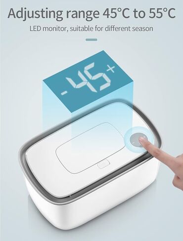 جهاز تدفئة للمناديل المبللة للأطفال، سخان مناديل مبللة للأطفال، سخان للمناديل المبللة بسعة كبيرة، نظام تسخين سريع، شاشة LED لضبط درجة الحرارة بدقة in Kuwait