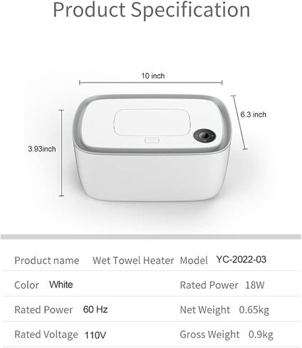 جهاز تدفئة للمناديل المبللة للأطفال، سخان مناديل مبللة للأطفال، سخان للمناديل المبللة بسعة كبيرة، نظام تسخين سريع، شاشة LED لضبط درجة الحرارة بدقة in Kuwait