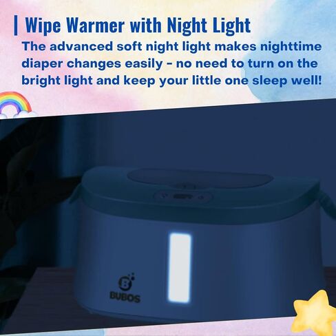 Bubos Upgraded Baby Wipe Warmer and Wet Wipes Dispenser with Advanced LED Night Light in Saudi Arabia