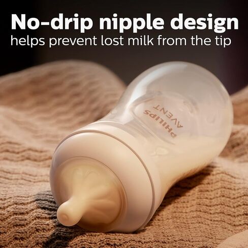 Philips Avent Natural Baby Bottles with Natural Response Nipples (Slow Flow, Flow 2), 4oz, 4-Pack, SCY900/04 in Saudi Arabia