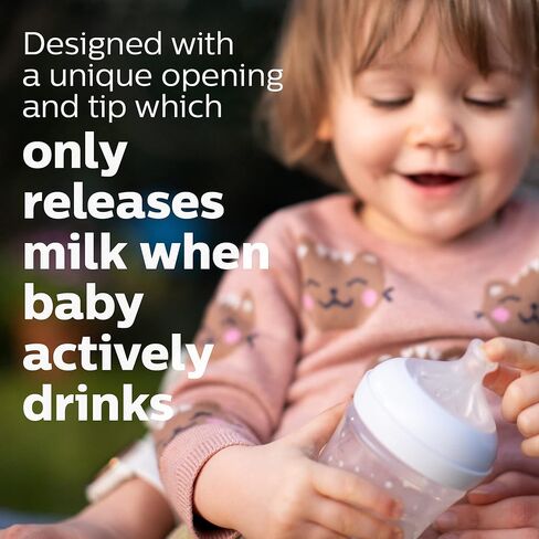 Philips Avent Natural Baby Bottles with Natural Response Nipples (Slow Flow, Flow 2), 4oz, 4-Pack, SCY900/04 in Saudi Arabia