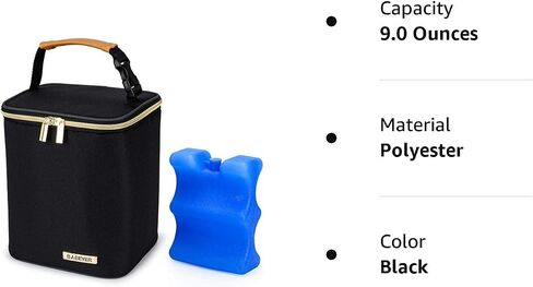 Breastmilk Cooler Bag with Ice Pack Fits 4 Baby Bottles Up to 9 Ounce, Baby Bottle Bag Great for Nursing Mom Daycare in Saudi Arabia