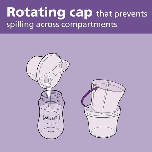 موزع تركيبة مسحوق وكوب للوجبات الخفيفة من فيليبس افينت، رمادي، SCF135/18 in Kuwait