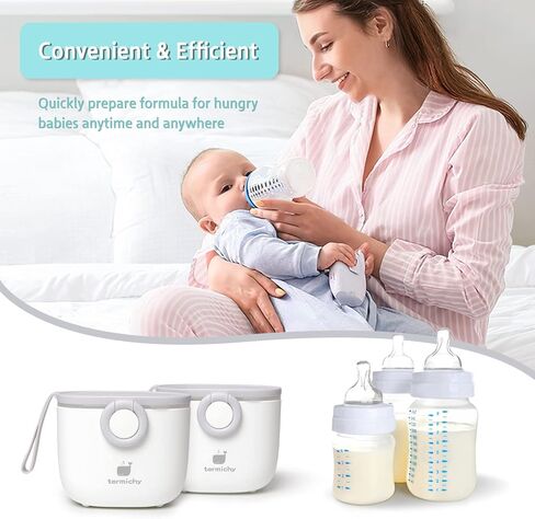 Termichy Baby Formula Dispenser, Portable Formula Dispenser Container with Scoop and Carry Handle for Travel Outdoor Activities for Baby Infant, 8.8OZ, 0.55LB, 250g (Grey,1 Pack) in Kuwait