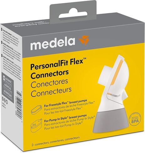 موصلات بديلة من Medela PersonalFit Flex، 2 في كل قطعة، متوافقة مع مضخة الثدي ذات النمط MaxFlow وSwing Maxi وFreestyle، قطع غيار أصلية in Kuwait