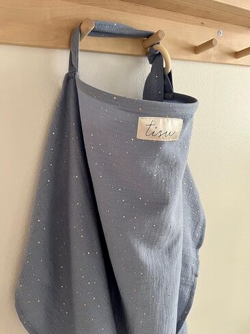 Nursing Cover for Baby Breastfeeding & Pumping | Multi Use Car Seat Stroller Cover | Breathable Soft Muslin Cotton | Breast Feeding Apron & Shawl by TISU (Beige Daisy) in Kuwait