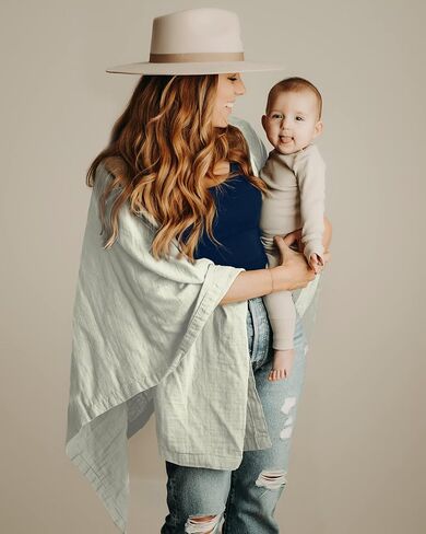 غطاء رضاعة Indi by Kishu Baby GOTS من الموسلين العضوي للأمهات المرضعات - وشاح وشال للرضاعة معتمد من التجارة العادلة (حكيم) in Kuwait