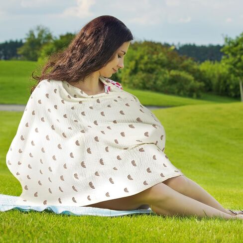 Treela 3 Pcs Muslin Cotton Breathable Nursing Cover Multi Use Car Seat Stroller Breastfeeding Cover for Breastfeeding Baby Shower Gifts Essentials(Fresh Color) in Saudi Arabia