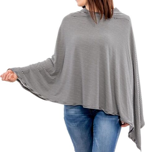 WeeSprout Nursing Cover for Breastfeeding, Soft & Breathable Nursing Poncho, Neck Insert for Hands-Free View, Machine Washable & Dryer Safe Feeding Cover Up in Saudi Arabia