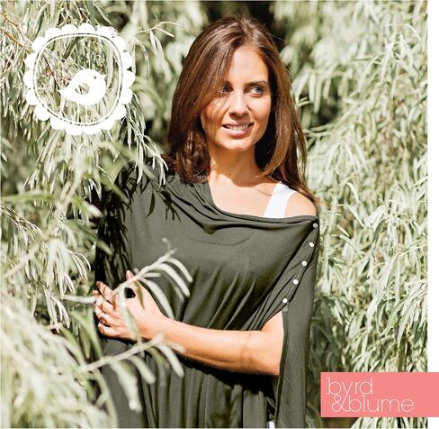 Byrd & Blume Maternity Nursing Cover Breathable Lightweight Breastfeeding Cover Wrap Shawl Scarf Poncho Full 360 in Saudi Arabia