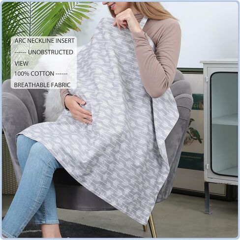 Cotton Nursing Cover for Breastfeeding - Multipurpose Breathable Mother Breastfeeding Cover (blue star) in Saudi Arabia