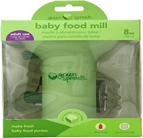 green sprouts Fresh Baby Food Mill - Easily Purees Food for Baby, Separates Seeds & Skins, Compact Size, No Batteries or Electricity Needed, Dishwasher Safe in Saudi Arabia