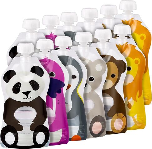 Squooshi Baby Food Pouch Maker/Filler + 12 Small 3.4 oz Pouches/The Filling Station for Homemade Baby Food, Grey in Saudi Arabia