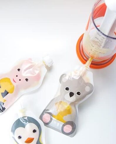 Squooshi Baby Food Pouch Maker/Filler + 12 Small 3.4 oz Pouches/The Filling Station for Homemade Baby Food, Grey in Saudi Arabia