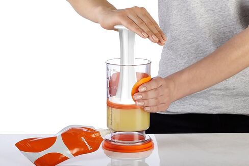 Squooshi Baby Food Pouch Maker/Filler + 12 Small 3.4 oz Pouches/The Filling Station for Homemade Baby Food, Grey in Saudi Arabia