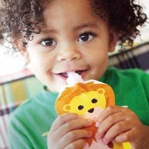 Squooshi Baby Food Pouch Maker/Filler + 12 Small 3.4 oz Pouches/The Filling Station for Homemade Baby Food, Grey in Saudi Arabia