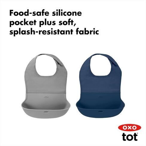 OXO Tot Roll-Up Bib - 2 Pack - Lilac and Opal in Saudi Arabia