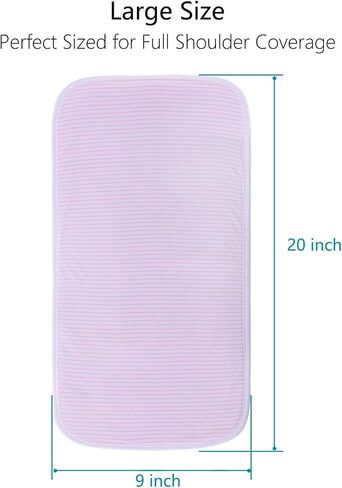 Hakochia Burp Cloths for Baby Boy & Girl Organic Cotton Large Unisex Burp Clothes Extra Absorbent Soft Neutral Burping Rags Spit Up Cloth Sets for Newborns 8 Pack (D) in Saudi Arabia