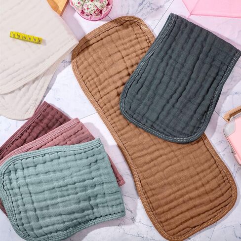 Frienda 6 Pack Muslin Burp Cloths Cotton Large 20''x 9'' Extra Absorbent and Soft Baby Burping Cloth for Baby Boy Girl Unisex(Pink Series) in Saudi Arabia