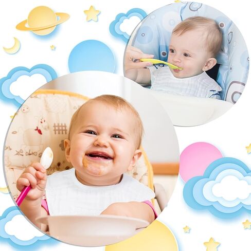 Geyoga 10 Pcs Baby Bibs 360° Rotate Baby Bandana Muslin Drool Bibs Petal Bibs Burp Gauze Cloths Absorbent Bib in Saudi Arabia