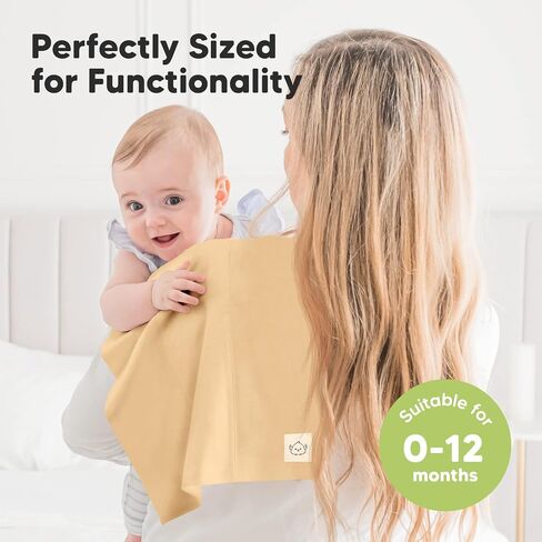 Organic Burp Cloths Baby Boy, Girl, 6-Pack Large Burping Cloths (Neutrals) | 100% Cotton Burp Clothes for Babies, Newborns Spit Up Rags, Super Soft, Absorbent Towels, Gender Neutral, Machine Washable in Saudi Arabia