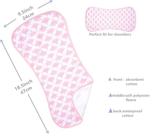 5 Pack Waterproof Baby Burp Cloths Extra Absorbent and Soft in Kuwait