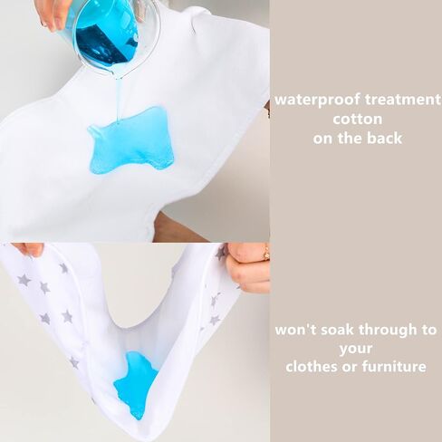 5 Pack Waterproof Baby Burp Cloths Extra Absorbent and Soft in Kuwait