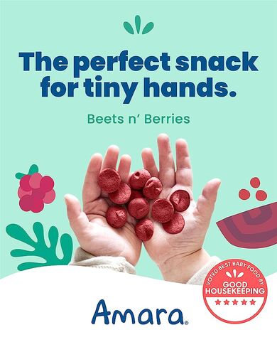 Amara Smoothie Melts - Mighty Sweet Greens - Baby Snacks Made With Fruits and Vegetables - Healthy Toddler Snacks For Your Kids Lunch Box - Organic Plant Based Yogurt Melts - 6 Resealable Bags in Kuwait