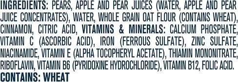 Gerber Stage 2 Baby Food, Pear Cinnamon Oatmeal Cereal Tubs, Iron Helps Support Brain Development, No Added Colors or Flavors, Baby Oatmeal, 16-Pack in Saudi Arabia