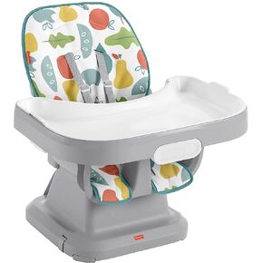 مقعد طعام محمول للأطفال الصغار من Fisher-Price Spacesaver بسيط ونظيف مع بطانة صينية قابلة للإزالة، غابة ضوء القمر [حصريًا لأمازون] in Kuwait
