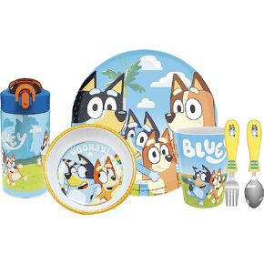 Zak Designs Baby Shark خالية من مادة BPA مصنوعة من مادة الميلامين المتينة ومثالية للأطفال، مجموعة هدايا مكونة من 6 قطع، Shark-6pcs in Kuwait