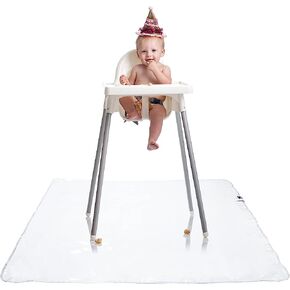 Graco Under High Chair Mat - Clear, Waterproof & Washable Plastic Food/Spill Catcher - 50" Eating, Painting & Art Floor Cover in Saudi Arabia