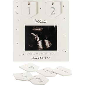 Sonogram Picture Frame | Countdown Weeks | Keepsake Baby Ultrasound Frame | Great Gift for Expecting Parents | Nursery Décor | Best Baby Announcement | Love at First Sight (6.5 x 6 Inches)