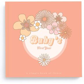 Lucy Darling Flower Child Baby Memory Book - First Year Journal Album To Capture Precious Moments - Milestone Keepsake For Girl - Made In USA in Saudi Arabia