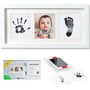 Baby Prints Newborn Handprint and Footprint Picture Frame Keepsake Kit, 13.5 x 7 INCHES (Large Size), Mess-Free Ink Pad Included | Gift for New Parents for Babyshower | Photo Keepsake in Saudi Arabia